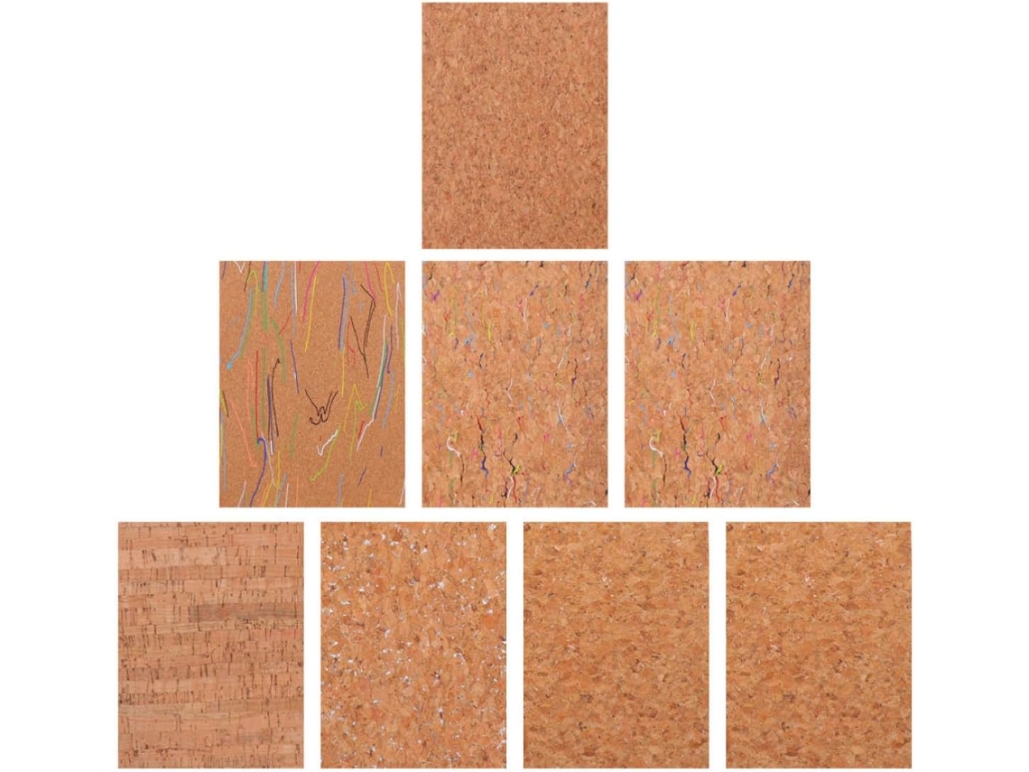 Lote Com 8 Folhas De Couro Sintético Pu Estampadas, Em Diversas Cores.