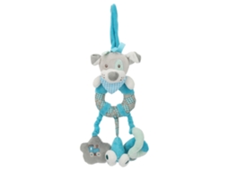 Primerox brinquedo de Pelúcia Educativo Pendurado para Berço Cadeira de Bebê Cão Azul