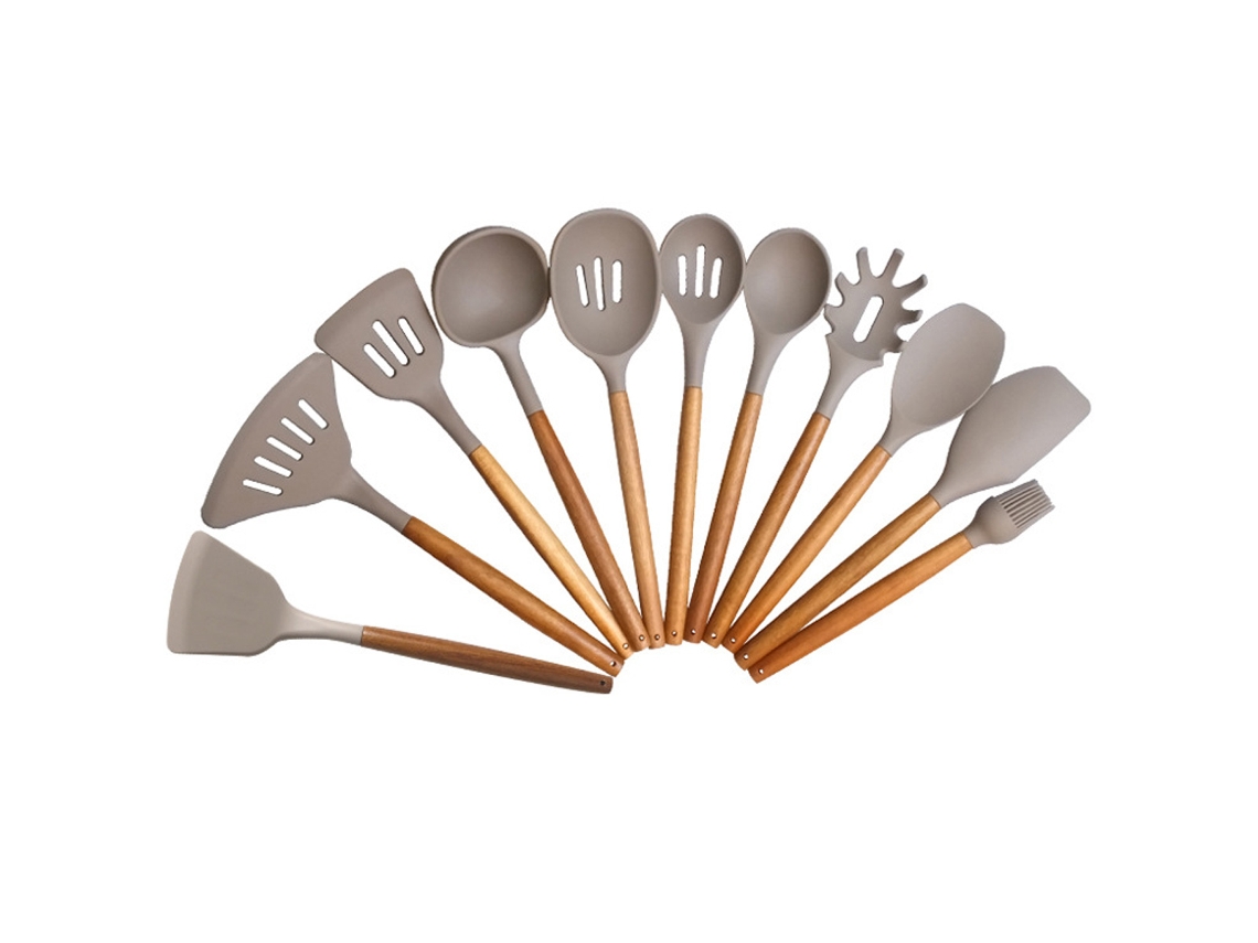 Utensílios Cozinha Silicone 12 Peças, Resistente Calor, Caixa Armazenamento.