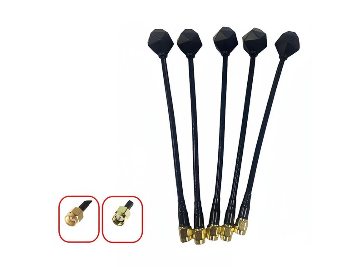 Peçarp smarhcp4.8g 5.8g 5dbi 130mm Rhcp Sma/rpsma Antena FPV para Drones e Quadricópteros FPV MDUG