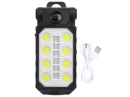 Luz de Trabalho Cob Recarregável USB Pasta com Ímã para Reparação de Carros e Acampamento | S/MARCA