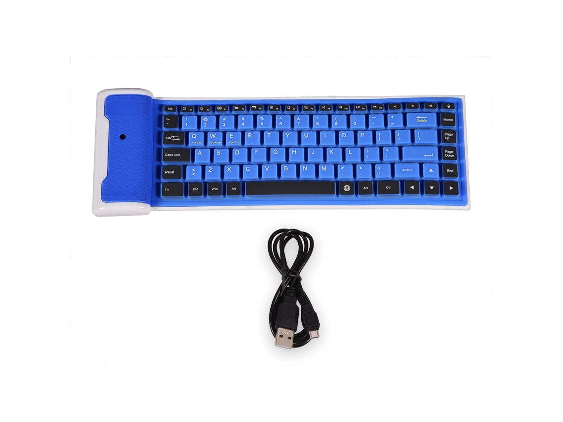 Teclado Silicone Sem Fio Bluetooth LAXISCREED à Prova D'água Dobrável