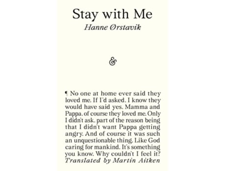 Livro Stay with Me de Hanne Orstavik (Inglês)
