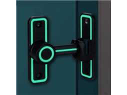 Fechadura De Porta Dupla 90° 180° Com Trava Luminosa Para Interna, 1 Peça Prateada