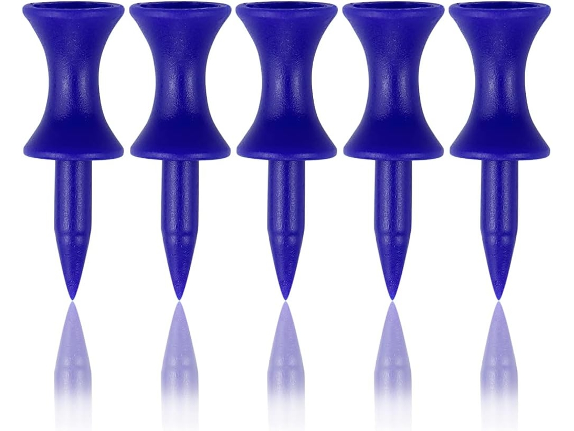 Tees de golfe de plástico Slowmoose (pacote com 100), azul, 38 mm