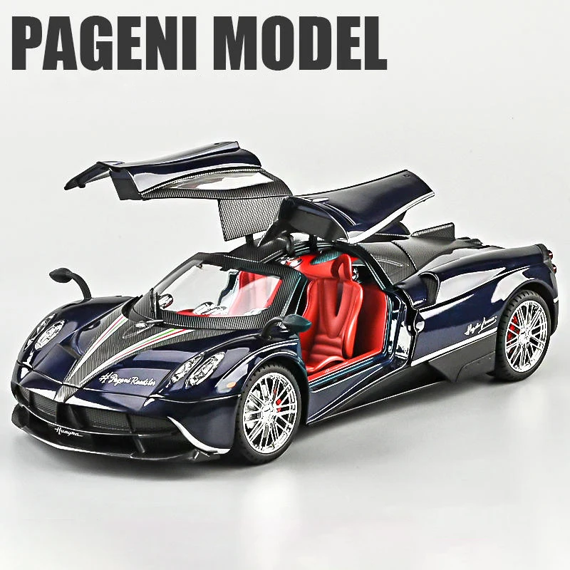(azul) 1:18 Supercarro Modelo De Carro Em Liga Metálica Fundida Com Som E Luz