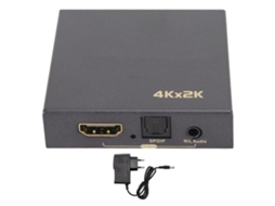 Extrator de Som Interface Multimídia Hd 4k 30hz Fibra Óptica 5.1 3.5mm Conversor Eu Plug