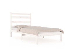 Bed Frame, Bed Frames Vidaxl Branco Madeira De Pinho (100 X 200 Cm)