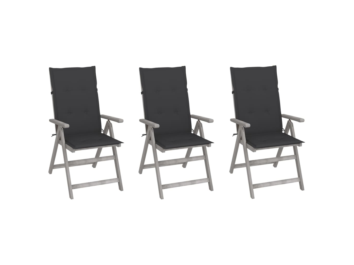 Garden Chair, Garden Chairs Vidaxl Cinzeto Madeira De Acácia (n/a)