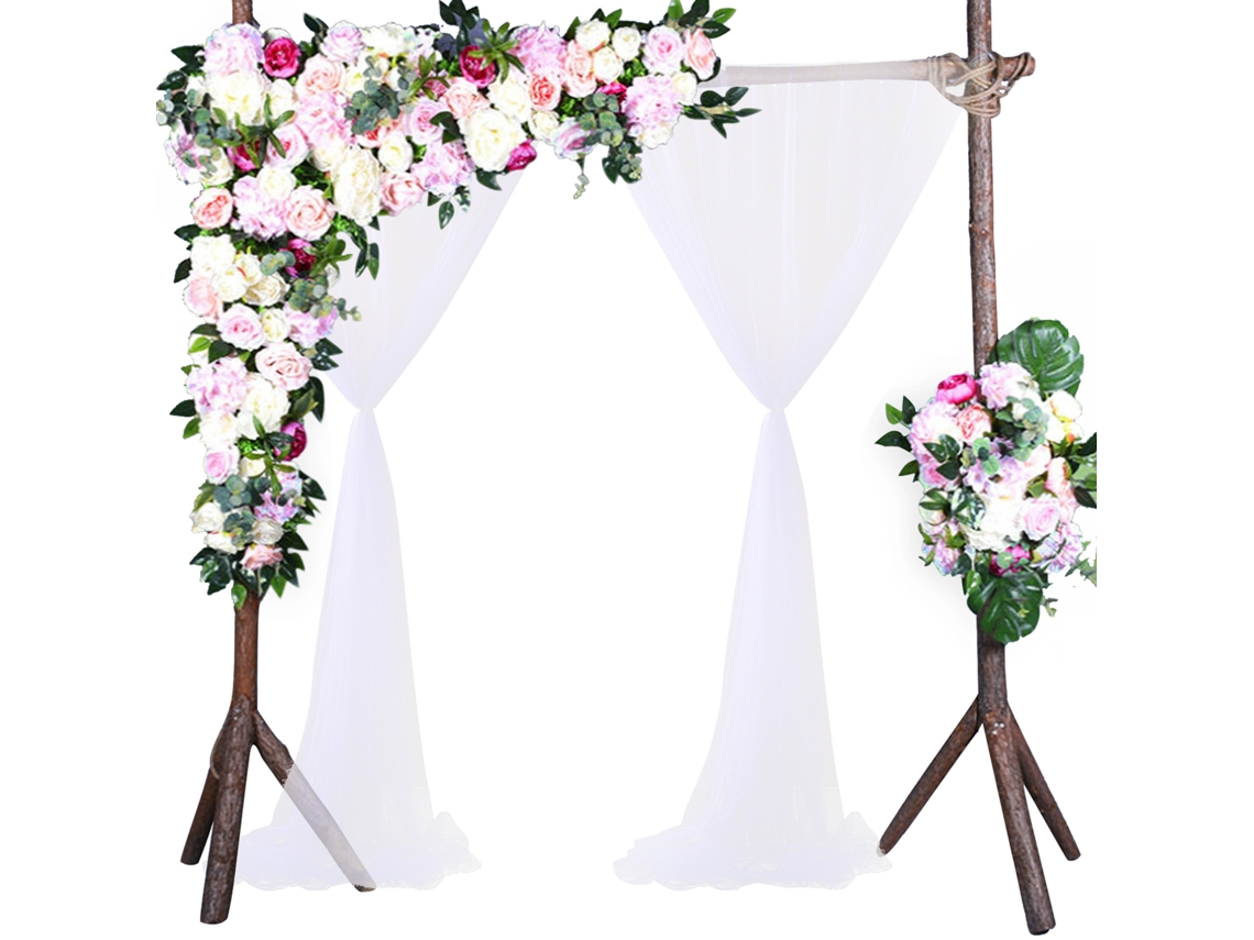 Decoração Janela Casamento Malha Nylon 2 Pacotes