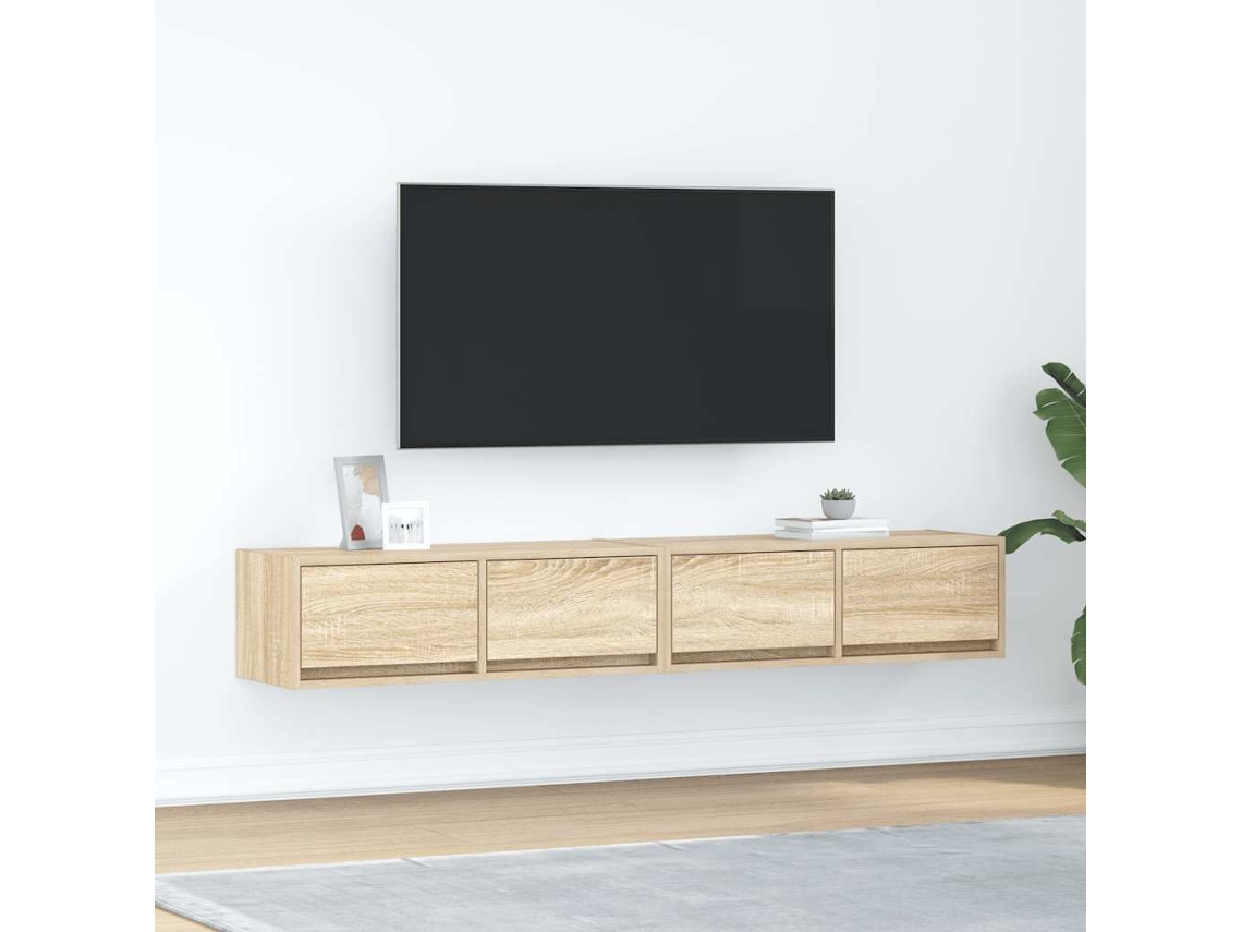 Vidaxl Móveis De Tv 2pcs 80x31x25,5cm Deriv. Madeira Carvalho Sonoma