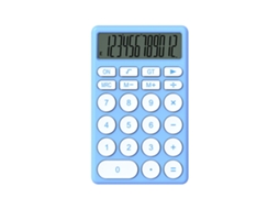 Calculadora Cartoon Multifuncional Portátil De Bolsillo Pequeña Con Pantalla Grande Azul Para Oficina Escuela Hogar