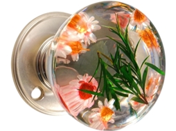 Puxador De Porta Cristal, Puxador Decorativo De Resina Transparente E Metal Para Gaveta Armário, Puxador De Esfera