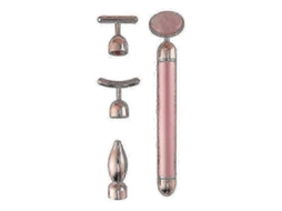 Massageador Facial 2025, Aparelho de Massagem em Formato T com Sinalização Elétrica, 1 Conjunto, Ouro Rosa GOKOCO