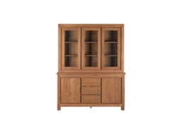 Vitrine de vidro e madeira de teca reciclada 151,2x47x211,5cm ALEXANDRA HOUSE