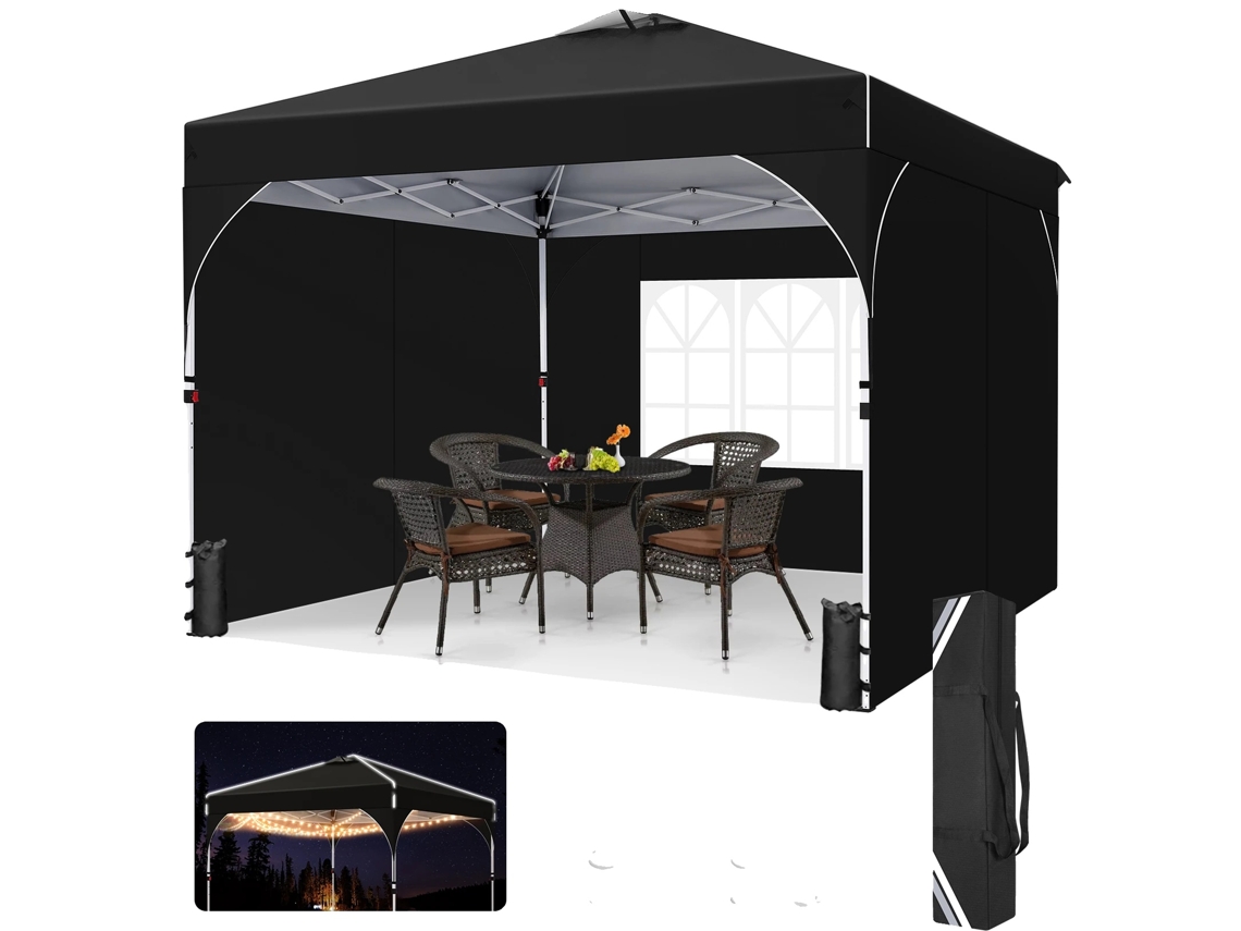 Gazebo, Design Pop-up, Proteção Uv, Preto