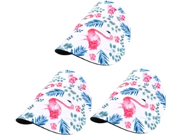 Conjunto De 3 Mousepads Redondos Com Estampa De Flamingo, Antiderrapantes E Resistentes, Ideais Para Gokoco