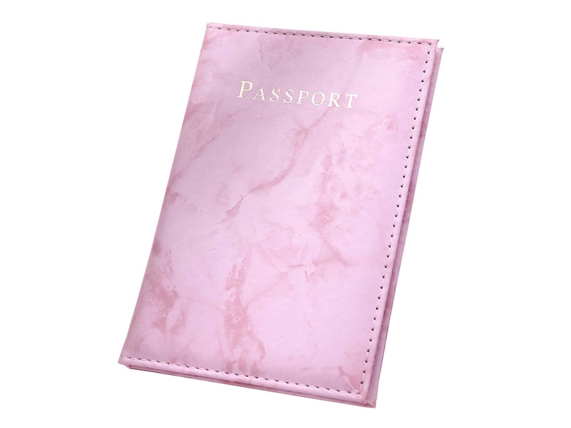 Porta-passaporte Em Mármore Rosa