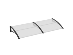 Toldo ZIWEI STORE Inclinado para Porta de Entrada 75x195x23 cm com Proteção Contra o Sol e a Chuva