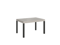 Mesa Extensível Everyday Cashmere 120/380x90 Cm Com Pernas Antracite Itamoby