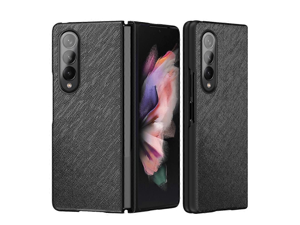 Capa Protetora Dobrável Com Padrão Cruzado Para Samsung Galaxy Z Fold4 5g