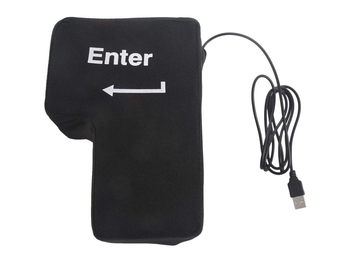 2026 travesseiro Tecla Enter Usb Grande, Ferramenta de Alivio de Estresse, Travesseiro para Soneca