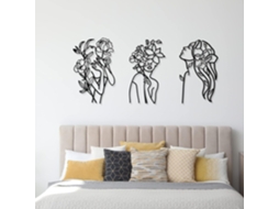 Decoração de Parede, Mulher Linear, 3 Peças ZYBLSSBB