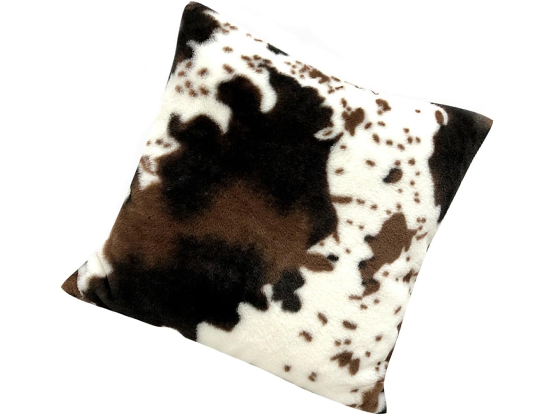Fronha com Zíper Invisível, Feita de Poliéster Estampa Vaca. Confortável e Decorativa para o CHABERLU