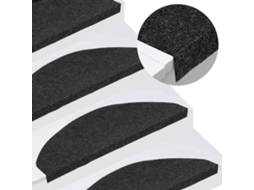 Vidaxl Tapetes De Escada Adesivos 20 Pcs 65x22,5x3,5 Cm Preto
