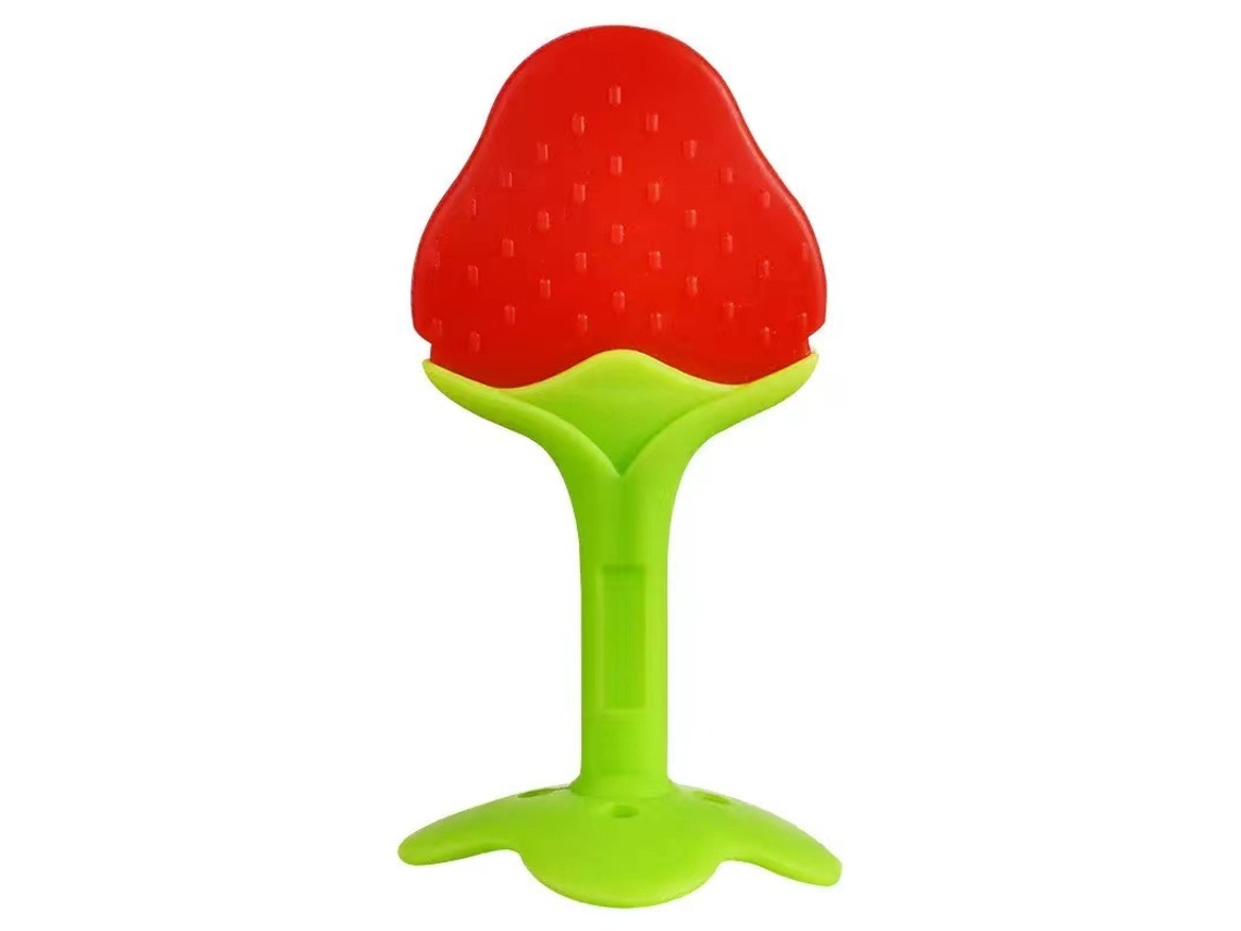 Modelagem De Morango, Material De Silicone Macio, Anel De Molho De Bebê