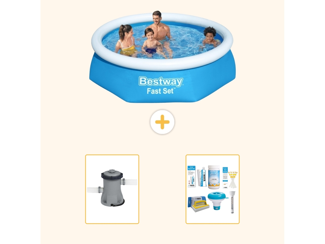Bestway Piscina Bestway Fast Set Redonda - 244x61 Cm - 3-peças S22270