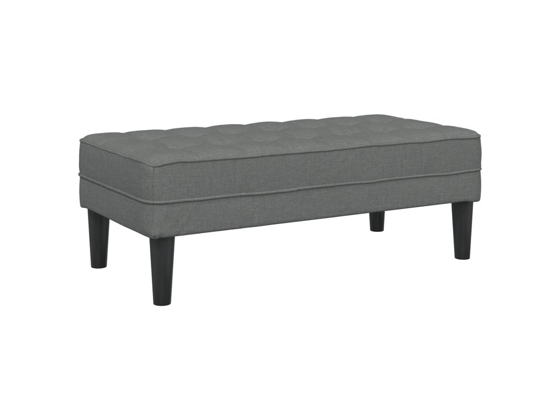 Conjunto 1 Otoman Moderno Vidaxl Cinzento Contraplacado (113 X 57 X 39 Cm)