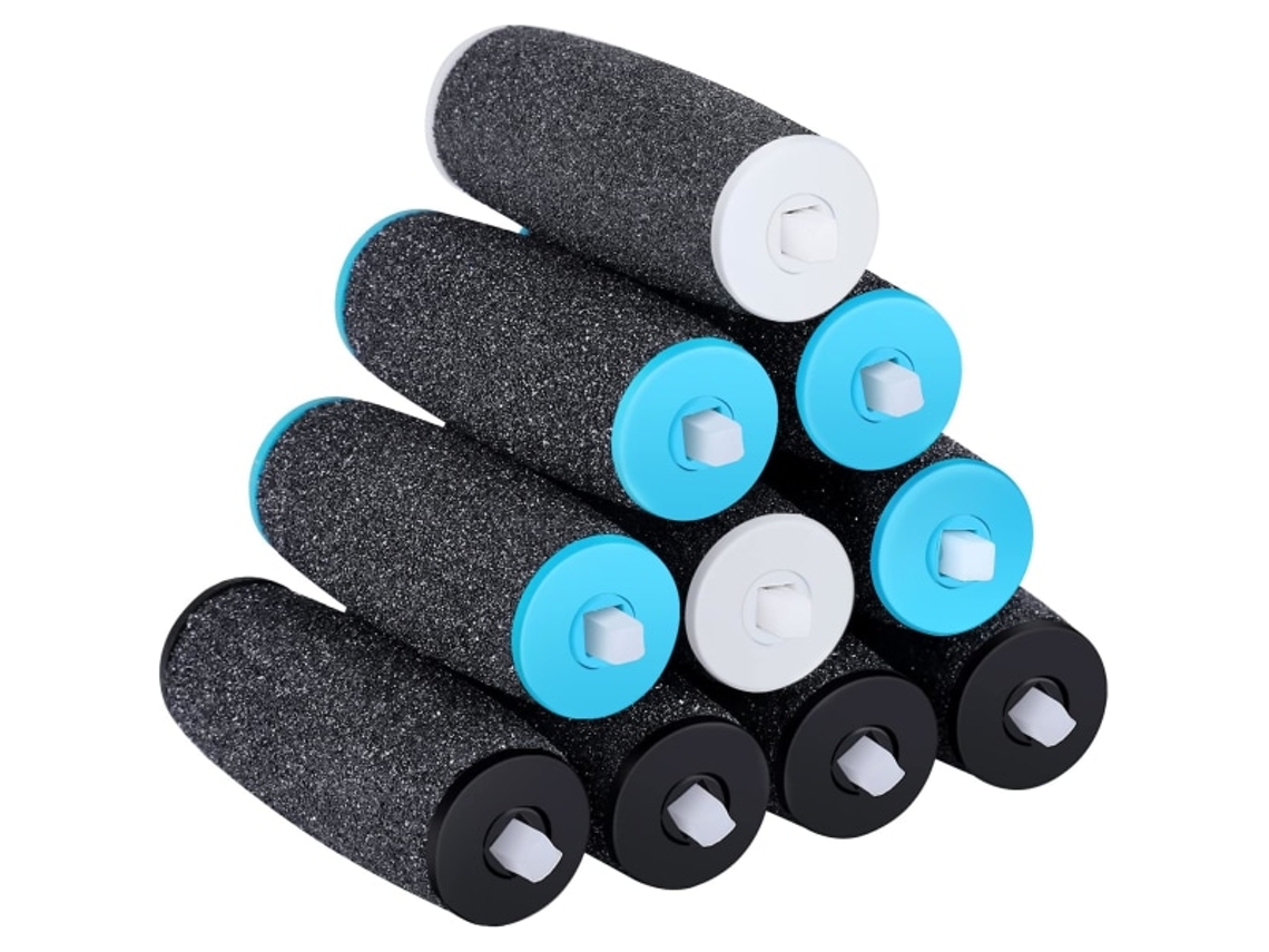 Pacote com 10 rolos de reposição para Scholl Velvet Smooth - Recarga de pedra-pomes para lixa elétrica para pés - 3 grãos diferentes. -SLOWMOOSE