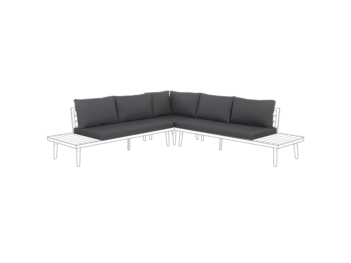 Conjunto De Fundas De Cojín De Exterior Beliani Corato De Poliéster Gris 55x45x9