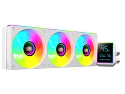Sistema De Refrigeracion Liquida Mars Gaming Mllcdpro360w 3x120mm Argb 600w Tdp Pantalla Lcd Blanco