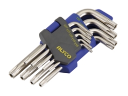 Jogo de 9 Chaves de Cotovelo Torx Inv T10-T50 ALYCO