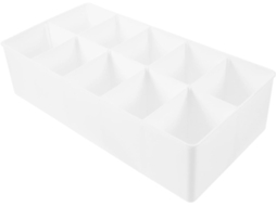 Organizador De Mesa Multifuncional Com 10 Compartimentos E Bandeja Para Moedas Branca.