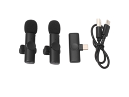 Microfone Lavalier Sem Fio Com Redução Automática De Ruído E Reverb Para Entrevista Ao Ar Livre E Transmissão Ao Vivo