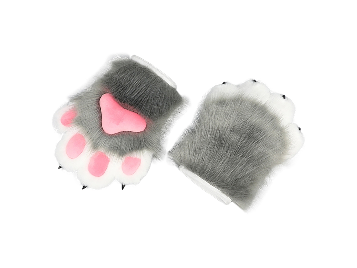Acessórios para fantasias role playing, luvas com garras de animal e pelúcia LAXISCREED