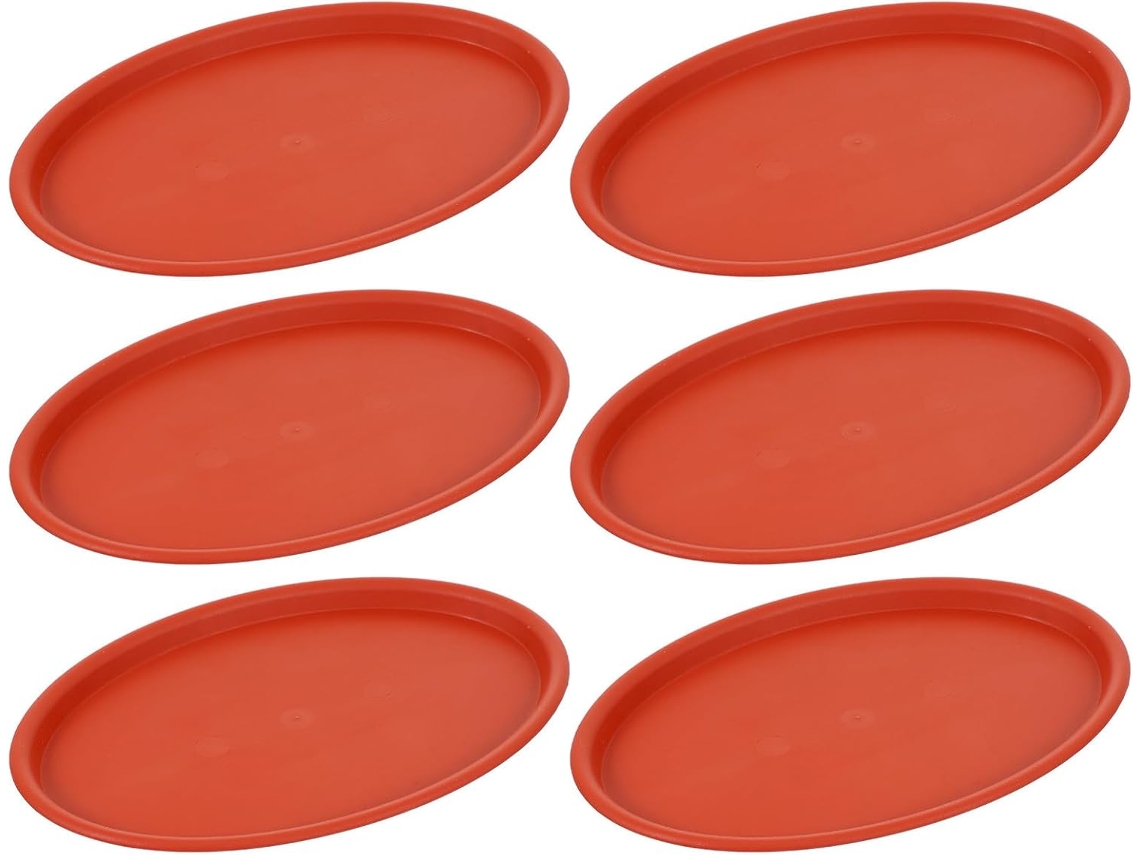 Pratos Ovais Inoomp para Vasos de Flores, Adequados para Uso Interno e para Replantio de Plantas, Protegendo as da CHABERLU