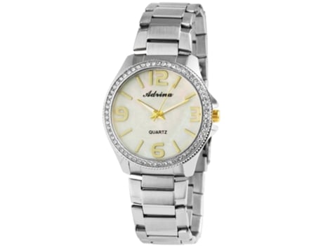 Relógio Adrina ® Mulher Com Pulseira Em Aço Inoxidável