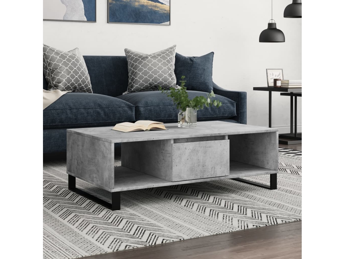 Coffee Table, Coffee Tables Vidaxl Cinzeto Madeira Processada (n/a)