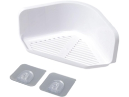 Ipetboom Conjunto De 2-prateleiras Canto Triangulares Plástico Para Banheiro, Sem Furos, Para Montagem Na Parede, Ideal