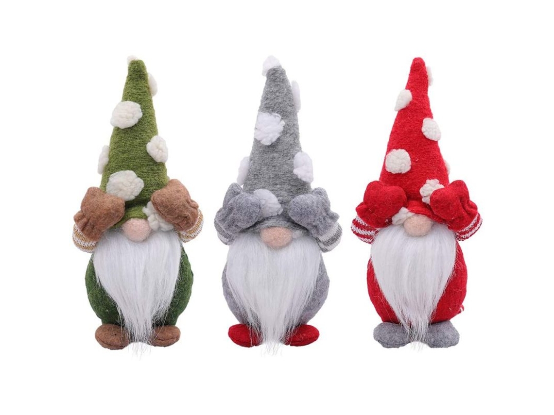 Gnomos de Natal de Pelúcia Gnomos de Boneca de Papai Noel de Natal Gonk Duendes Anões Gnomos de Natal Figuras Decoração de Mesa Bonecas de Natal Sem R