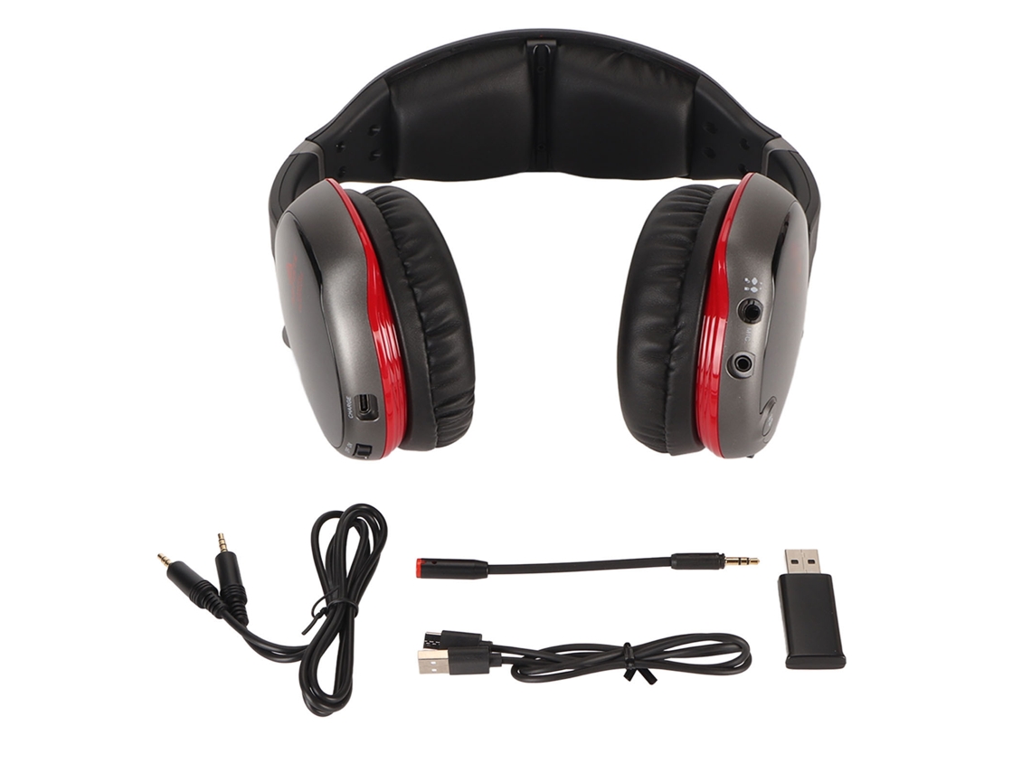 Auriculares Bluetooth 5.0, Cancelamento Ruído, Estéreo, Metal, Jogos, Rosa | S/MARCA