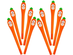 Conjunto De 10 Canetas Rollerball Em Gel Happyyami Formato Cenoura Com