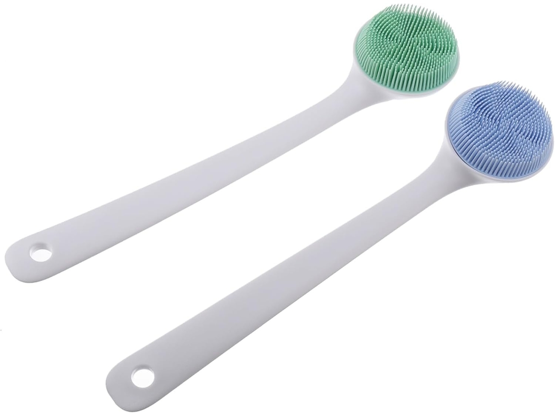 Lurelia Conjunto De 2 Escovas Esponja De Banho Para Duche, Esponja Suave, Massagem Suave E Cabeças Intercambiáveis