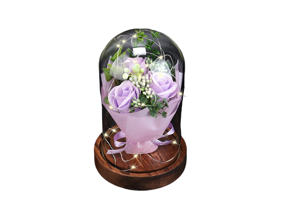 Vaso de Vidro com Rosa Led LAXISCREED