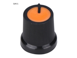 50 Peças de Tapa de Pomodoro Giratória 15x17mm Ø6mm para Potenciômetro Wh148 (laranja) | S/MARCA