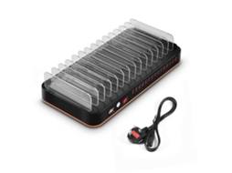 Estação de Carregamento Usb Padrão Uk Tensão 110 240v EOOCOO (carregamento Inteligente Rápido de 100w com 15 Portas Múltiplas)